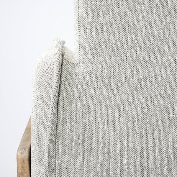 Roy I 84" Frost Gray Upholstered Three Seater Sofa
