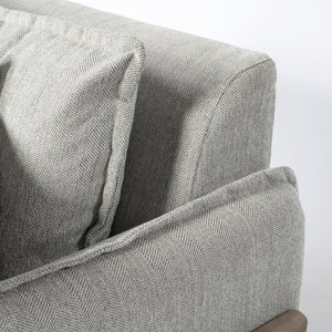 Roy I 84" Frost Gray Upholstered Three Seater Sofa