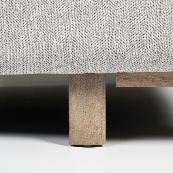Roy I 84" Frost Gray Upholstered Three Seater Sofa