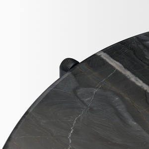 Rumer Black Wood w/ Black Marble Coffee Table