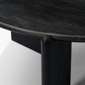 Rumer Black Wood w/ Black Marble Coffee Table