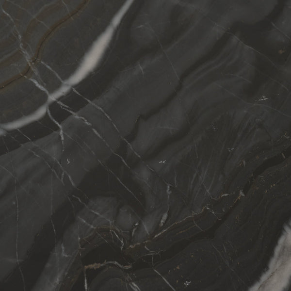 Rumer Black Wood w/ Black Marble Coffee Table