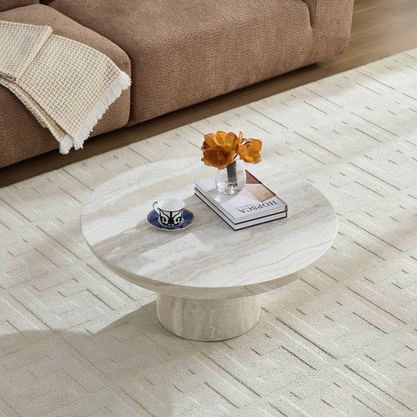 Mushroom Coffee Table Enhances Leisure Time Perfect For Evening Relaxation & Stylish Use