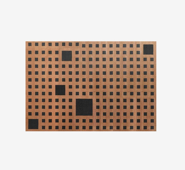 Gorman Mid-Century Modern Geometric Grid Area Rug | Retro Checkerboard Carpet