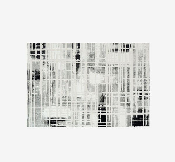 Timeless Abstract Distressed Area Rug | High-Low Textured Vintage Modern Carpet