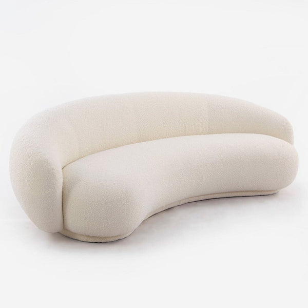 Sherpa Fleece Curved Sofa