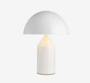 Modern Mid-Century Mushroom Table Lamp | Glossy Black & Gold Metal Desk Light for Bedside & Living Room