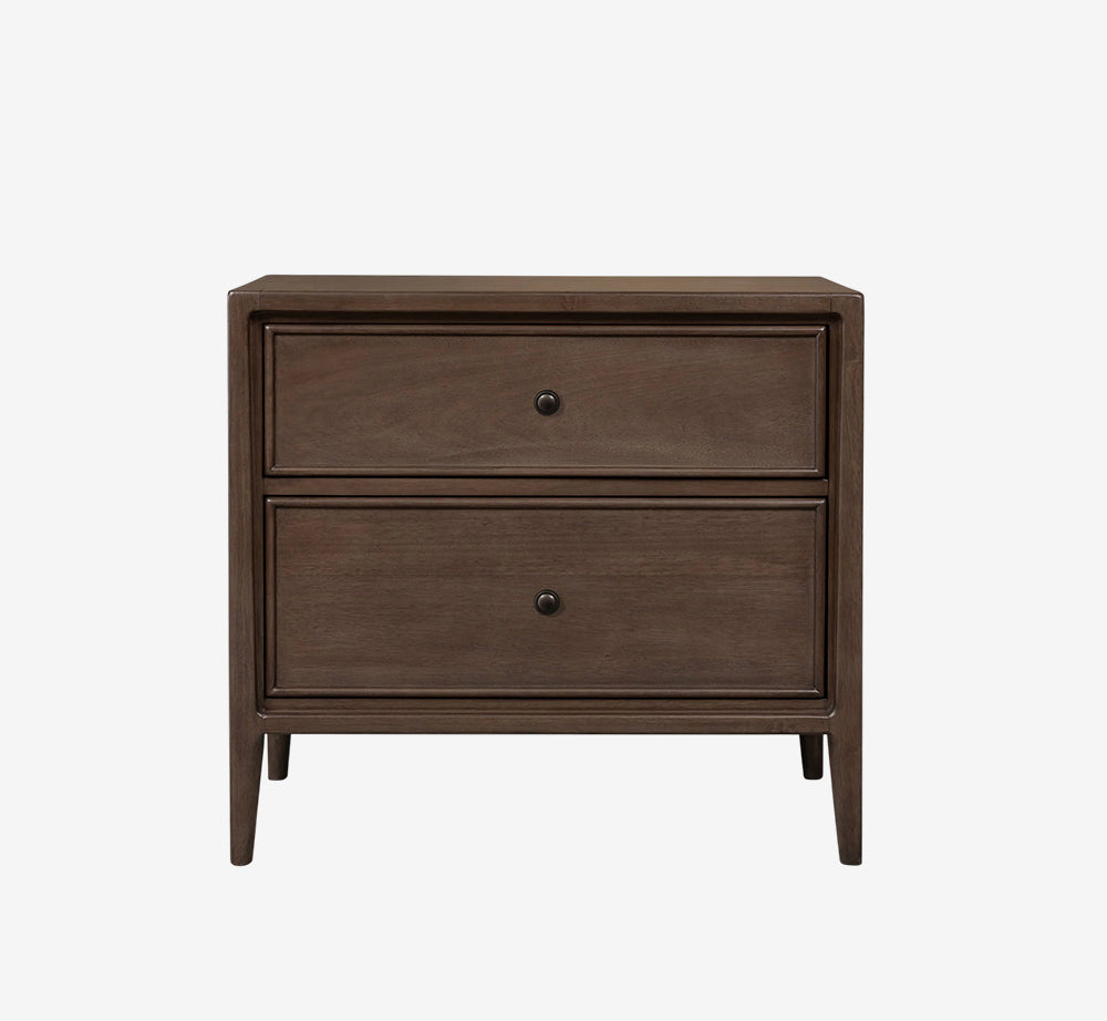 Mid-Century Modern 2-Drawer Nightstand