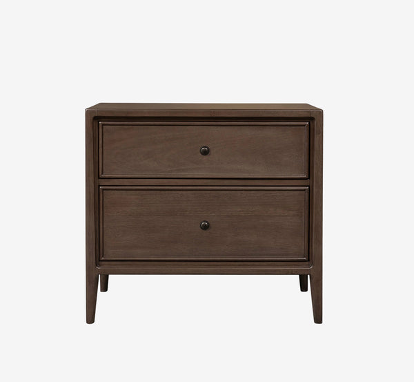 Mid-Century Modern 2-Drawer Nightstand