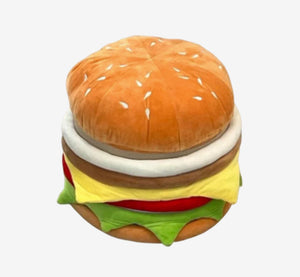 Pop Art Hamburger Ottoman – Multi-Layered Foodie Decor Pouf – Creative 3D Cheeseburger Plush Chair for Dorm & Playroom