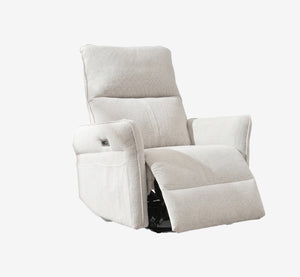 270° Power Swivel Rocker Recliner Chair for Adults, Swivel Rocking Recliner Chair,Electric Small Recliners for Small Spaces, Single Sofa Recliner for Living Room, Bedroom,RV (Fabric Gray+270°Swivel)
