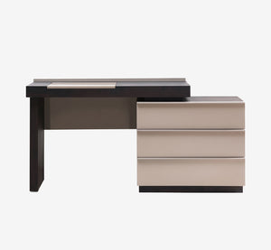 Modern Extendable Vanity Desk & 3-Drawer Cabinet Set