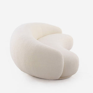 Sherpa Fleece Curved Sofa
