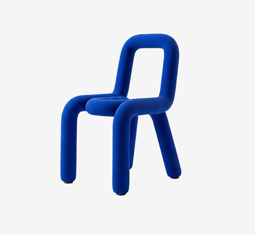 Electric Klein Blue Bold Style Chair - Minimalist Post-Modern Sculptural Lounge Chair