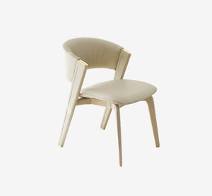 Modern Luxury Microfiber Leather Dining Chair with Stainless Steel Frame