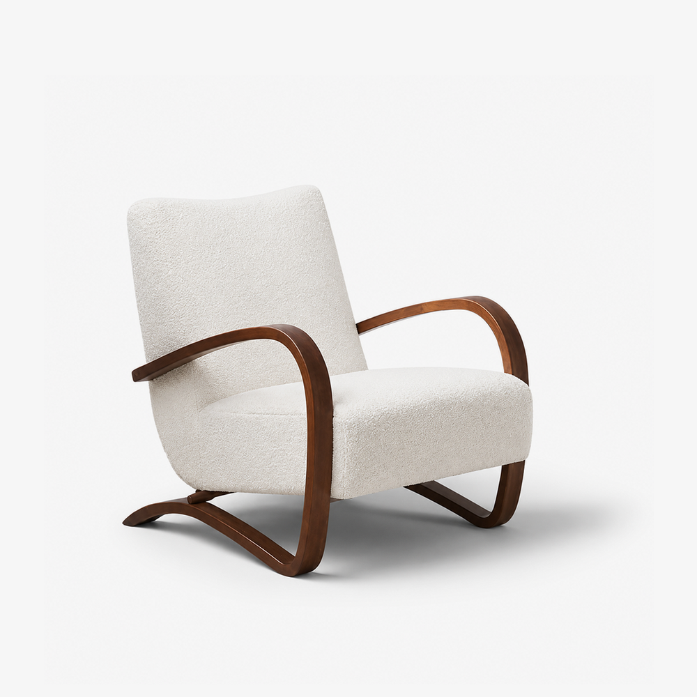 Mid-Century Curved Lounge Chair