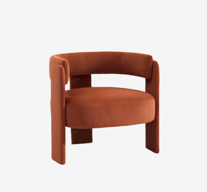 Accent Chair for Living Room, Velvet Comfy Single Sofa Chair Mid-Century Modern Armchair Wooden Legs for Bedroom Office Reading