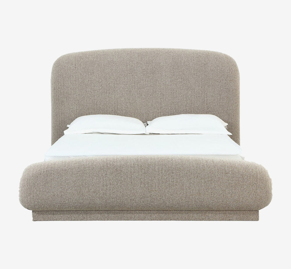 Chenille Upholstered Platform Bed