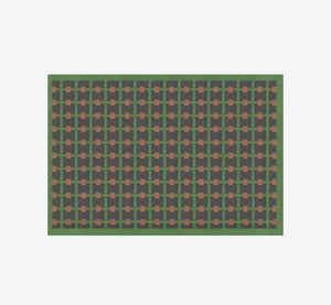 Gorman Mid-Century Modern Geometric Grid Area Rug | Retro Checkerboard Carpet