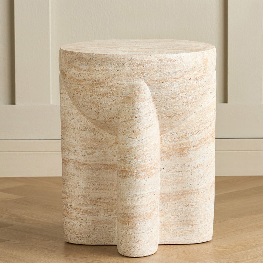 Travertine Accent Table