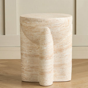 Travertine Accent Table