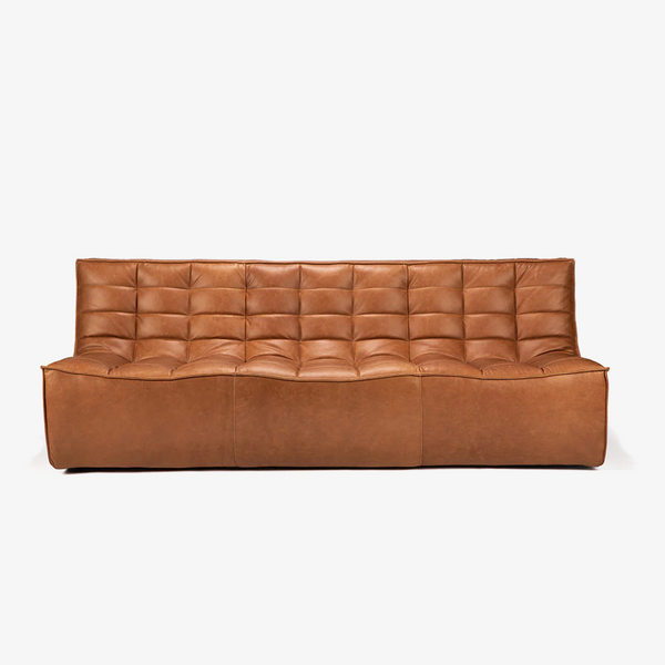 Modern Modular Oil Wax Fabric Sofa – Deep Seat Tufted Low Profile Living Room Couch