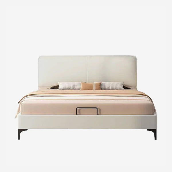 Minimalist Genuine Leather Bed