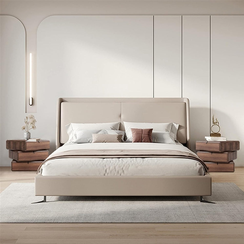 Solid Wood 3-Tier Swivel Nightstand