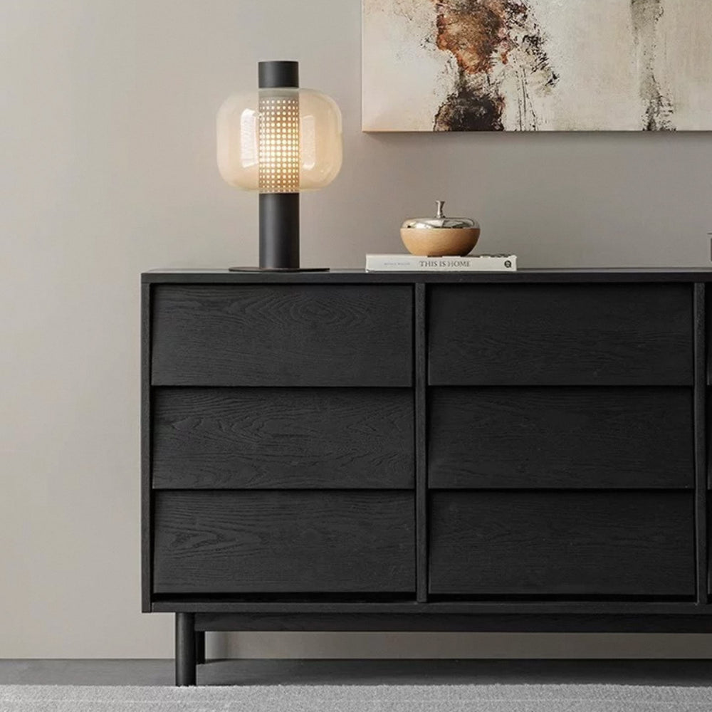 Solid Wood Dresser with Nine Drawers