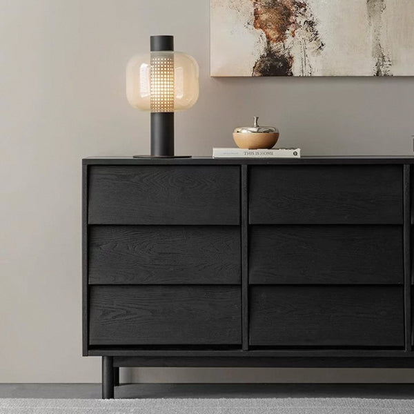 Solid Wood Dresser with Nine Drawers