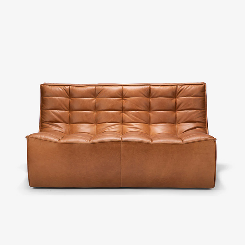 Modern Modular Oil Wax Fabric Sofa – Deep Seat Tufted Low Profile Living Room Couch