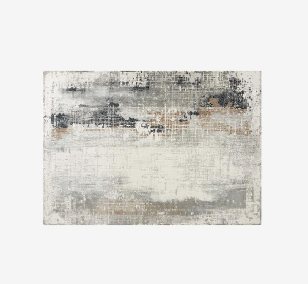 Brussels Urban Distressed Abstract Area Rug | High-Low Textured Vintage Carpet