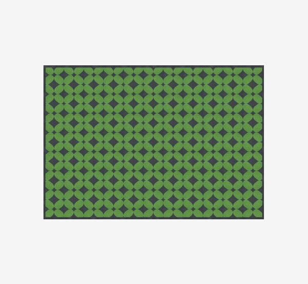 Gorman Mid-Century Modern Geometric Grid Area Rug | Retro Checkerboard Carpet