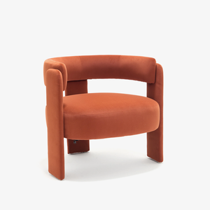 Accent Chair for Living Room, Velvet Comfy Single Sofa Chair Mid-Century Modern Armchair Wooden Legs for Bedroom Office Reading