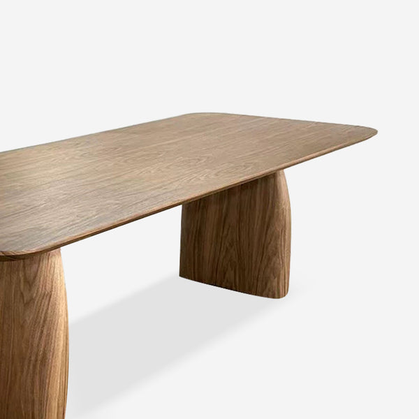 Rounded Corner Solid Wood Table