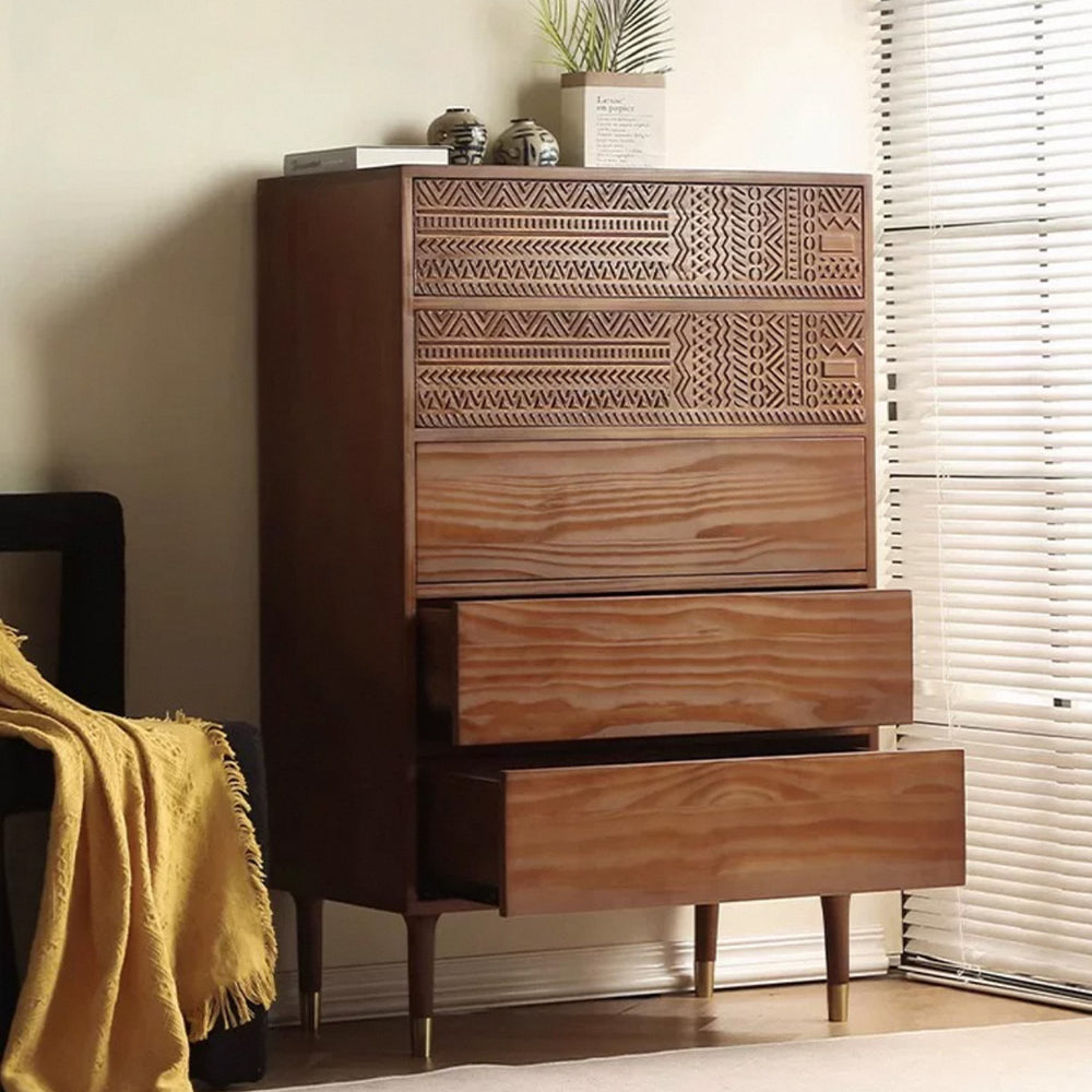 Solid Wood Five-Drawer