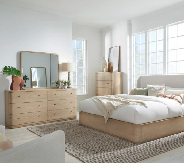 Slim 5-Drawer Oak Storage Cabinet for Bedroom | Space-Saving Vertical Wood Chest