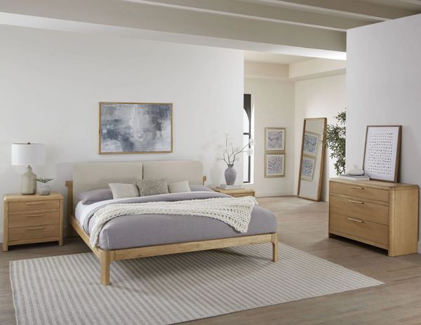 Full Length Floor Mirror with Rounded Wood Frame