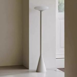 Modern Minimalist Metal Floor Lamp with Frosted Glass Dome Shade