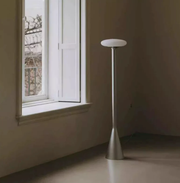 Modern Minimalist Metal Floor Lamp with Frosted Glass Dome Shade