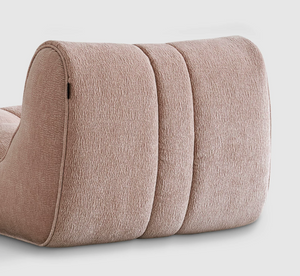 Minimalist Tufted Chenille Floor Sofa | Chubby Armless Lounge Chair
