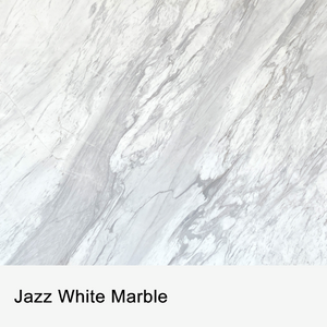 Modern Organic Marble & Slatted Wood Dining Table
