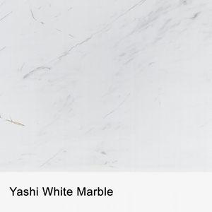 Modern Organic Marble & Slatted Wood Dining Table