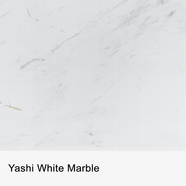 Modern Organic Marble & Slatted Wood Dining Table