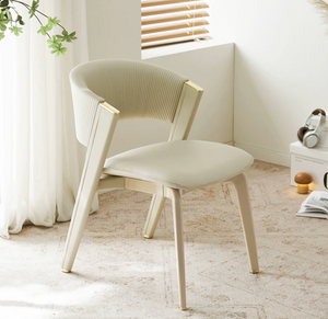 Modern Luxury Microfiber Leather Dining Chair with Stainless Steel Frame