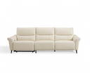 Modern 3-Seater Faux Leather Sofa with Power Recliner & USB Port - 108"