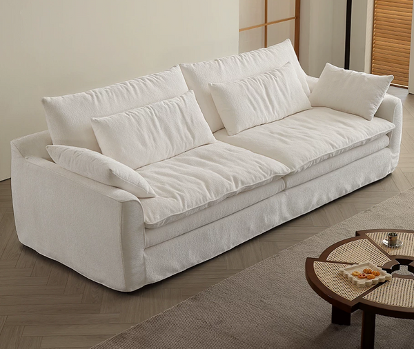 Modern Cloud-Like Chenille Sofa | Down-Filled with Fully Removable Cover