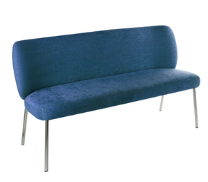 Contemporary Upholstered High-Back Bench | Ergonomic Chenille Loveseat