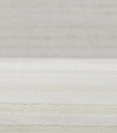 Winnie Modern Geometric Textured Area Rug | Soft Cream High-Low Pile