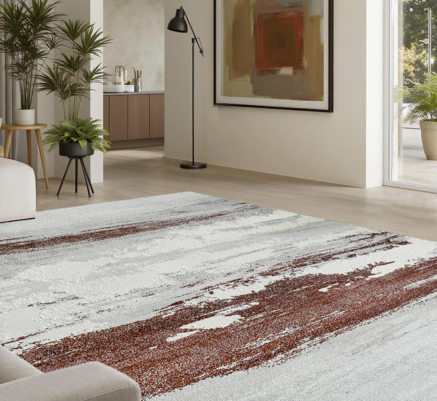 Vintage Painted Pottery Modern Area Rug | Super Soft Polypropylene Blend